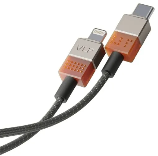 Дата-кабель "vlp" NEO USB-C to Lightning, 27W, 1.5м, янтарно-серый