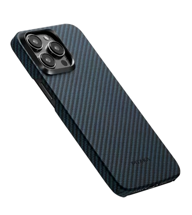 Чехол Pitaka MagEZ Case 4 Kevlar для iPhone 15 Pro, черно-синий