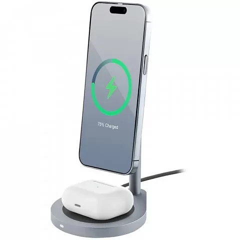 Беспроводное зарядное устройство uBear Stage 2-in-1, серый