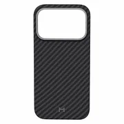 Безрамочный чехол Magssory для iPhone 17 Pro, кевлар, MagSafe, черный
