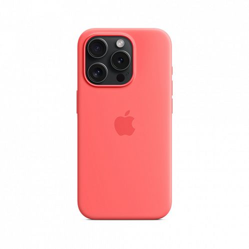 Чехол силиконовый MagSafe iPhone 15 Pro, гуава