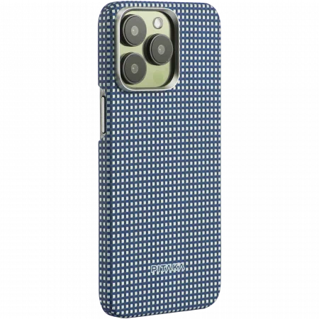 Чехол Pitaka Fusion Weaving MagEZ Case 5 для iPhone 15 Pro, голубой