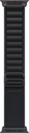 Apple Watch Ultra 3 49 мм, корпус из черного титана, ремешок Alpine черного цвета, размер S