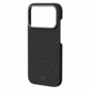 Безрамочный чехол Magssory для iPhone 17 Pro, кевлар, MagSafe, черный