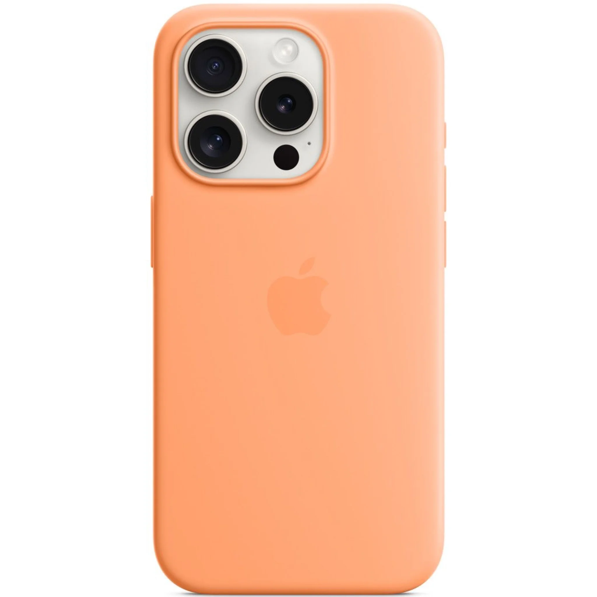 Чехол силиконовый MagSafe iPhone 15 Pro, оранжевый