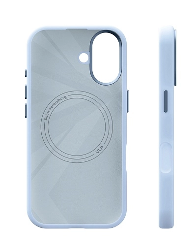 Чехол защитный "vlp" Aster Pro Case с MagSafe для iPhone 17, голубой