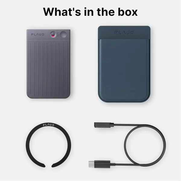 Диктофон Plaud Note с поддержкой ChatGPT, синий