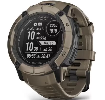 Умные часы Garmin Instinct 2X Solar Tactical Edition 50 мм, коричневый (010-02805-02)